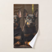 Australische Kelpie Puppy Herfst Delight Pompoen Bad Handdoek (Handdoek)