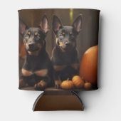 Australische Kelpie Puppy Herfst Delight Pompoen Blikjeskoeler (Voorkant)