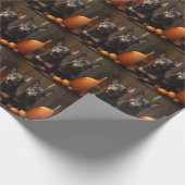 Australische Kelpie Puppy Herfst Delight Pompoen Cadeaupapier (Hoek)