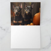 Australische Kelpie Puppy Herfst Delight Pompoen Kaart (Binnen)