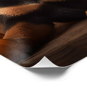 Australische Kelpie Puppy Herfst Delight Pompoen Perfect Poster (Hoek)