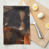 Australische Kelpie Puppy Herfst Delight Pompoen Theedoek (Quarter Fold)