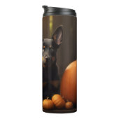 Australische Kelpie Puppy Herfst Delight Pompoen Thermosbeker (Geroteerd rechts)