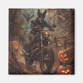 Australische Kelpie Riding Motorfiets Halloween Magneet (Voorkant)