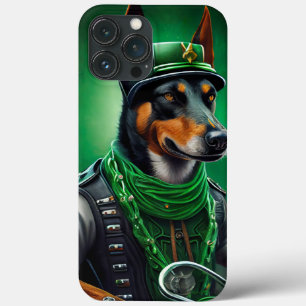 Australische Kelpie rijdt fiets St. Patrick's Day Case-Mate iPhone Case