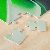 Australische Kelpie rijdt fiets St. Patrick's Day Legpuzzel (Zijkant)