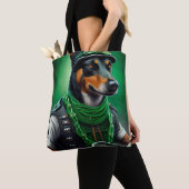 Australische Kelpie rijdt fiets St. Patrick's Day Tote Bag (Dichtbij)