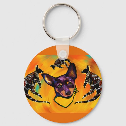 AUSTRALISCHE KELPIE SLEUTELHANGER (Voorkant)