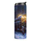Australische Kelpie Sneeuwslee Kerst Decoratie Thermosbeker (Gedraaid links)