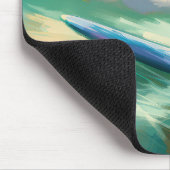 Australische Kelpie-strand surfen Schilderij Muismat (Hoek)