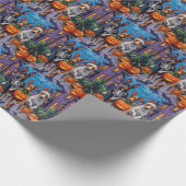 Australische Kelpie Trick-or-Treating Halloween Cadeaupapier (Hoek)