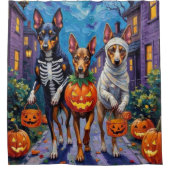 Australische Kelpie Trick-or-Treating Halloween Douchegordijn (Voorkant)