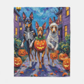 Australische Kelpie Trick-or-Treating Halloween Fleece Deken (Voorkant)