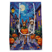 Australische Kelpie Trick-or-Treating Halloween Medium Cadeauzakje (Achterkant)
