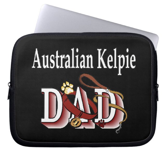 Australische Kelpie Vader Laptop Sleeve (Voorkant)