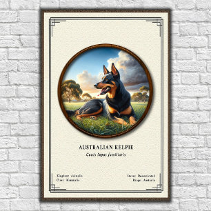 Australische Kelpie Zoologie Serie Poster