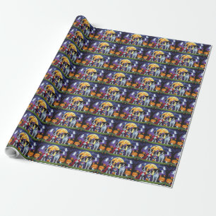 Australische Kelpies Honden Pompoen Halloween Grap Cadeaupapier