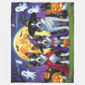 Australische Kelpies Honden Pompoen Halloween Grap Fleece Deken (Voorkant)