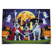 Australische Kelpies Honden Pompoen Halloween Grap Groot Cadeauzakje (Voorkant)