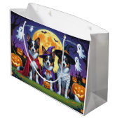 Australische Kelpies Honden Pompoen Halloween Grap Groot Cadeauzakje (Achterkant Gekanteld)