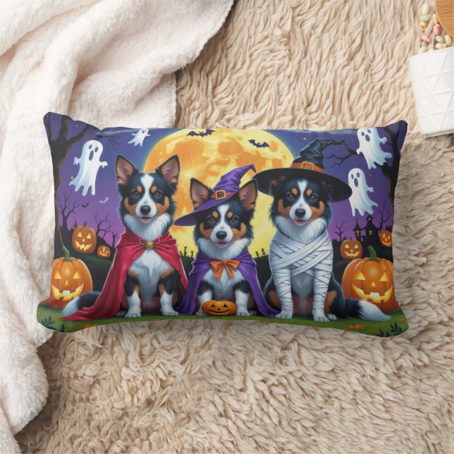 Australische Kelpies Honden Pompoen Halloween Grap Kussen (Deken)