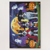 Australische Kelpies Honden Pompoen Halloween Grap Legpuzzel (Verticaal)