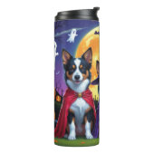 Australische Kelpies Honden Pompoen Halloween Grap Thermosbeker (Gedraaid links)