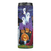 Australische Kelpies Honden Pompoen Halloween Grap Thermosbeker (Achterkant)