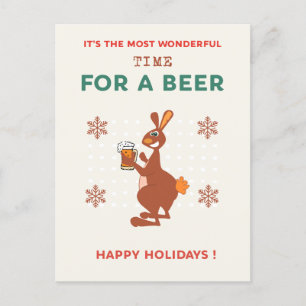 Australische kerst briefkaarten Funny Kangaroo Pun