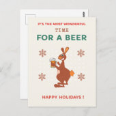 Australische kerst briefkaarten Funny Kangaroo Pun (Voorkant / Achterkant)