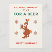 Australische kerst briefkaarten Funny Kangaroo Pun (Voorkant)