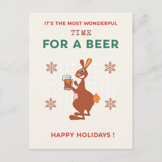 Australische kerst briefkaarten Funny Kangaroo Pun (Voorkant)