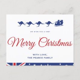 Australische kerst briefkaarten Kangaroo Aussie