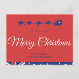 Australische kerst briefkaarten Kangaroo Sleigh