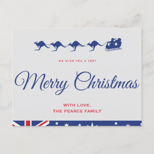 Australische kerst briefkaarten Vlag Kangoeroe Vro