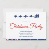 Australische Kerst Party Uitnodiging vlag wit (Voorkant)