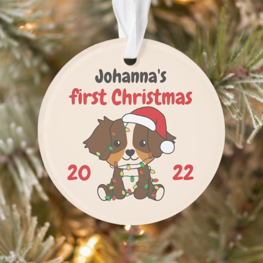Australische kerstbaby's eerste kerstman ornament (Boom)