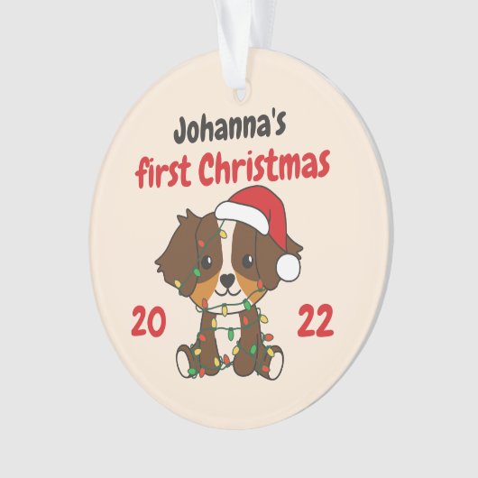 Australische kerstbaby's eerste kerstman ornament (voorkant)