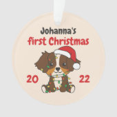 Australische kerstbaby's eerste kerstman ornament (voorkant)