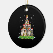 Australische kerstboom in Shepherd Aussie Keramisch Ornament (Links)