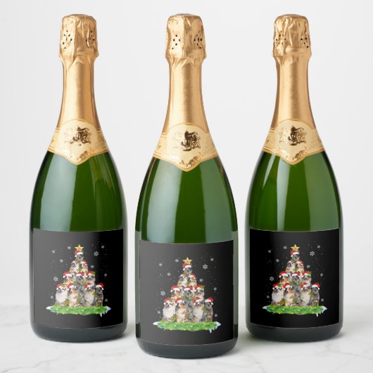 Australische kerstboom in Shepherd Aussie Sparkling Wijnetiket (Flessen)