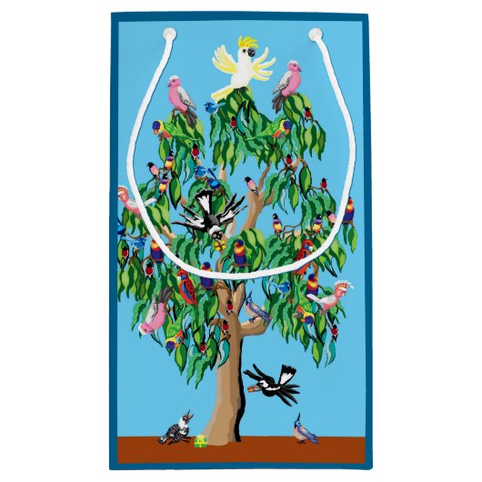 Australische kerstboom klein cadeauzakje (Achterkant)