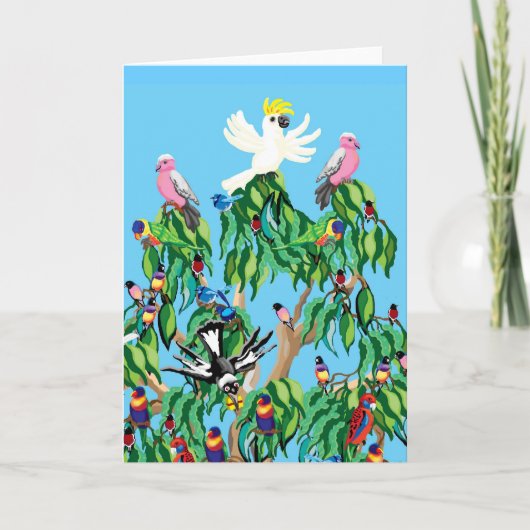 Australische kerstboomkaart feestdagen kaart (Voorkant)