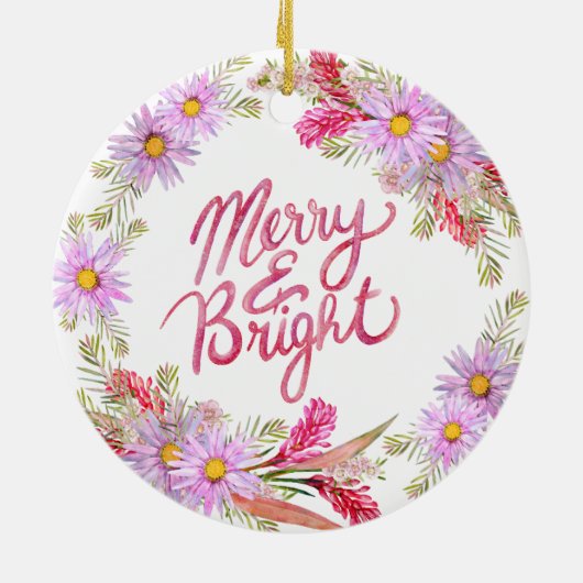 Australische Kerstbotanicals Keramisch Ornament (Achterkant)