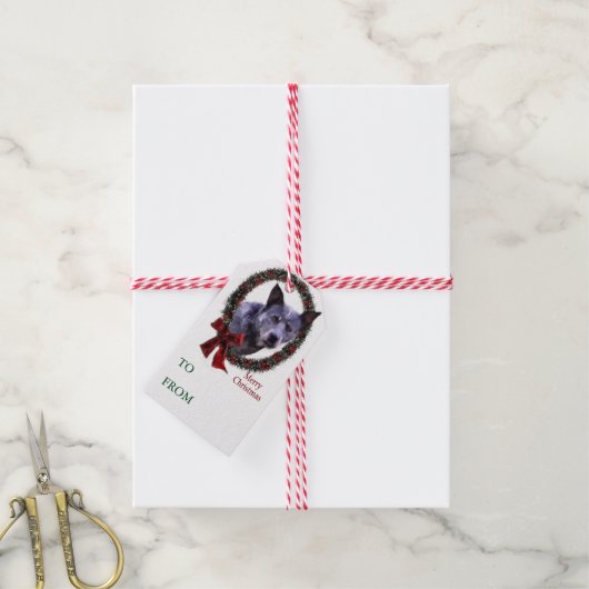 Australische kerstcadeautags voor rundveestapels cadeaulabel (Met Touw)