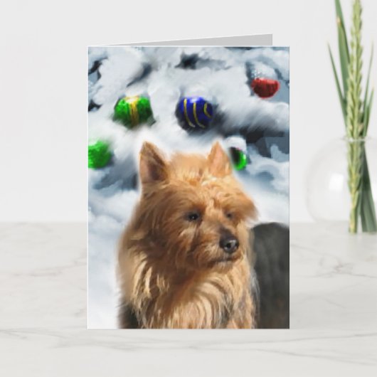 Australische kerstcadeautjes voor terrier feestdagen kaart (Voorkant)