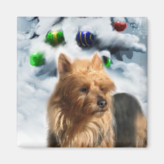 Australische kerstcadeautjes voor terrier magneet (Voorkant)