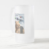 Australische kerstcadeautjes voor terrier matglas bierpul (Voorkant links)