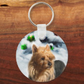 Australische kerstcadeautjes voor terrier sleutelhanger (Voorkant)