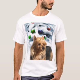 Australische kerstcadeautjes voor terrier t-shirt